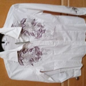 Cache Button Blouse Size XS